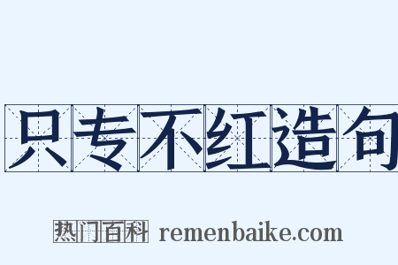 只专不红造句是什么意思的图片